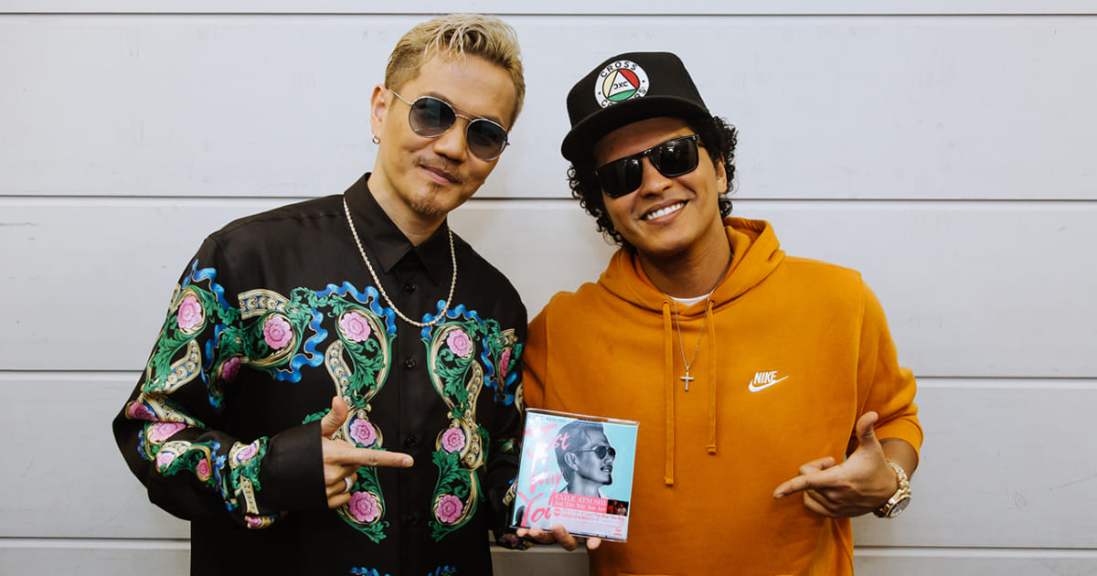 EXILE ATSUSHIがブルーノ・マーズと4ヶ月ぶりの再会、新作「Just
