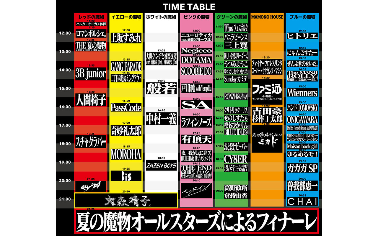 夏の魔物17 In Kawasaki タイムテーブル発表 大トリは大森靖子 Musicman