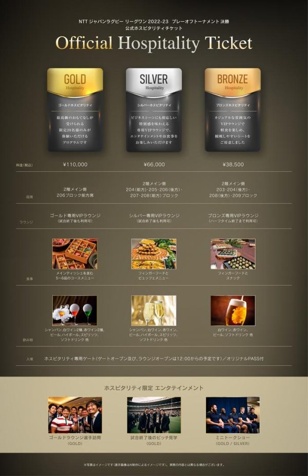 ★決勝★ラグビーワールドカップ2019 ホスピタリティパス ☆決勝☆ラグビーワールドカップ2019 ホスピタリティパス ☆決勝