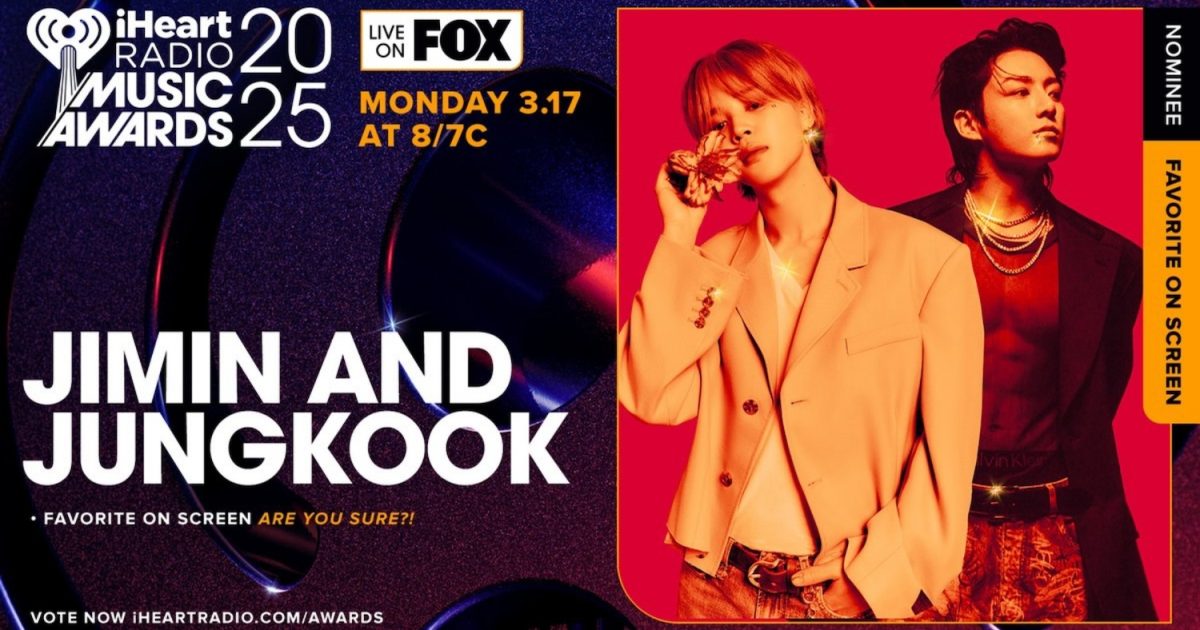 JIMIN、JUNG KOOK アメリカ「2025 iHeartRadio Music Awards」に