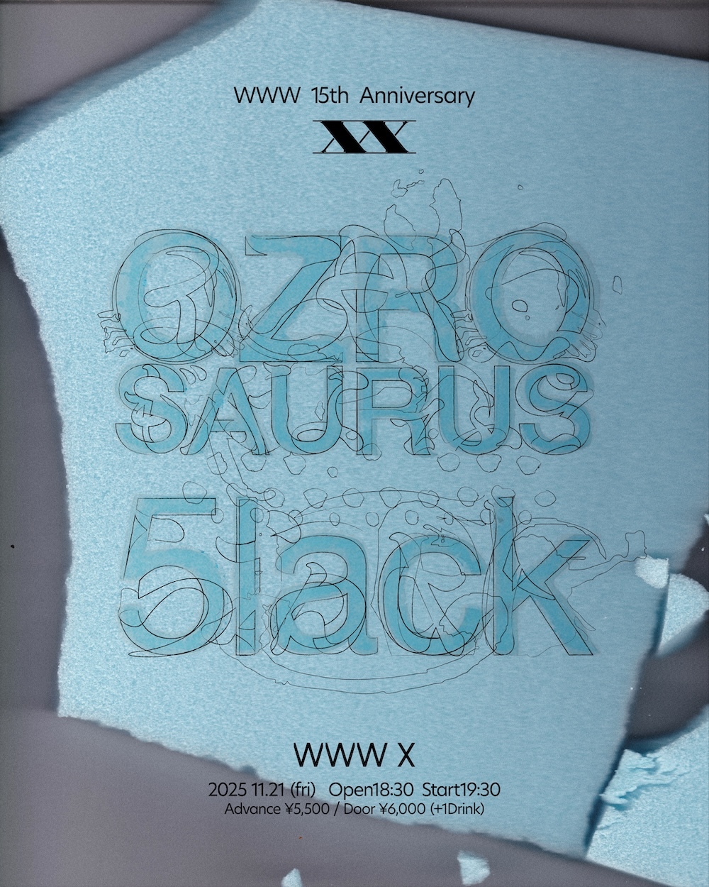 WWWが手がけるHIP HOPツーマンライブシリーズ『XX（ダブルエックス）』、WWW15周年特別企画としてOZROSAURUSと5lackを迎え開催決定