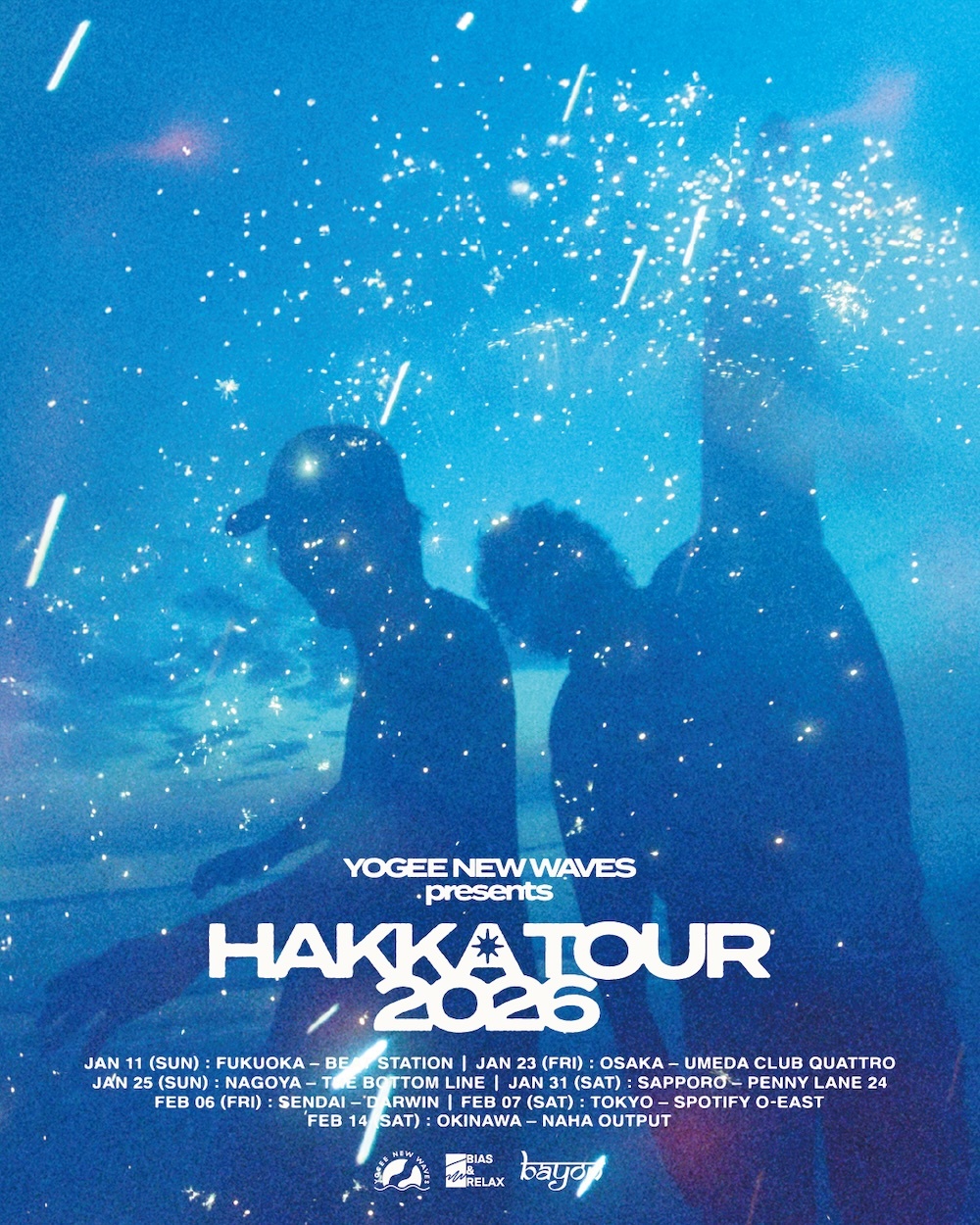 YOGEE NEW WAVES、全国7都市を巡る『HAKKA TOUR 2026』の開催が決定