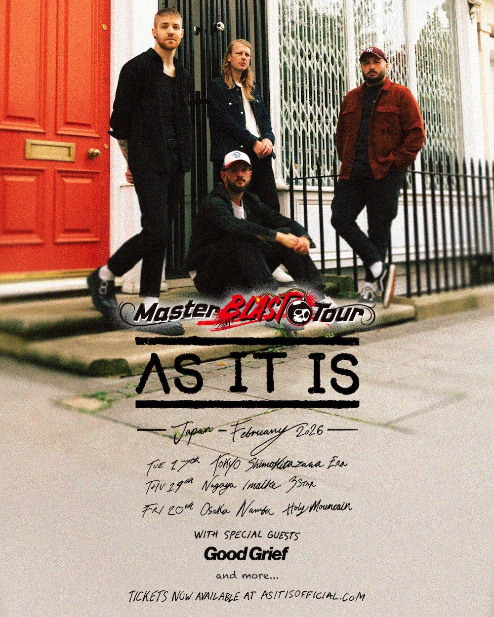 アズ・イット・イズ、6年ぶりの来⽇公演が実現　東名阪ツアーを開催